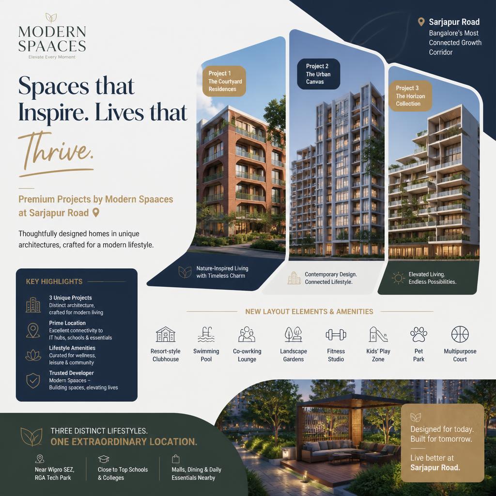 Modern Spaaces Projects Sarjapur Road